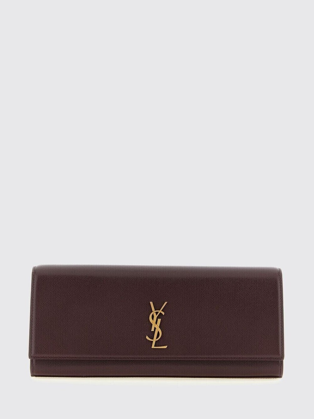 Saint Laurent Paris Clutch Bag Wristlets Bag Leather Burgundy Red